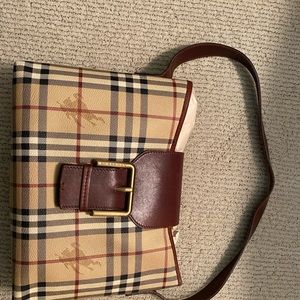 Burberry signature leather handbag